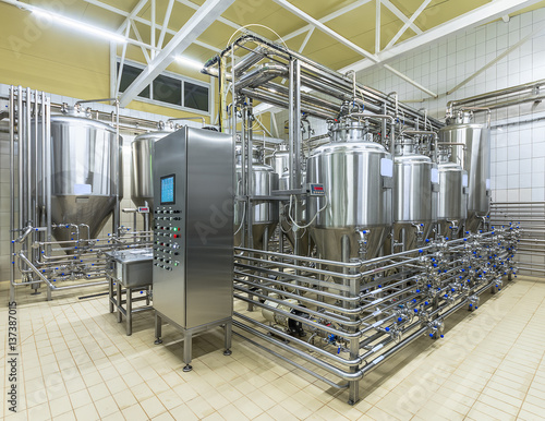 Modern beer brewery photo