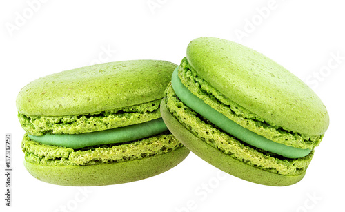Macaroons isolated on white