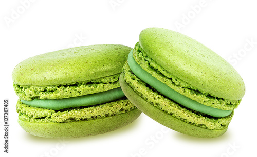 Macaroons isolated on white