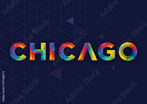 Geometric Chicago City Vector Design
