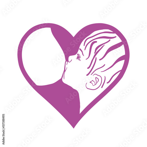 Breast feeding vector sign. Breastfeeding coalition