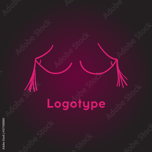 Woman's breast icon, logo.Boobs icon, love, adult content, sex shop, boobs human body parts. Girls boobs naked, adult two boobs, colorful, tits,sex shop