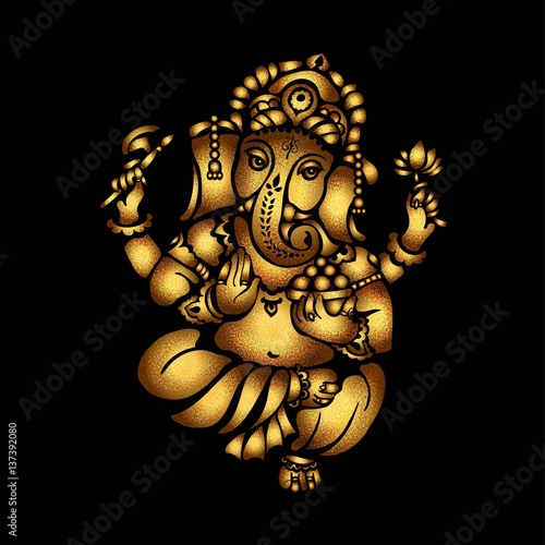 Gold Ganesha 23