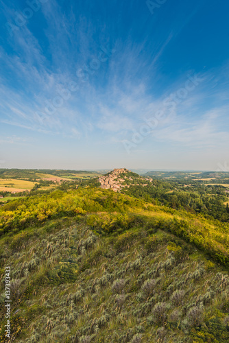 Cordes-sur-Ciel, France from eastern viewpoint