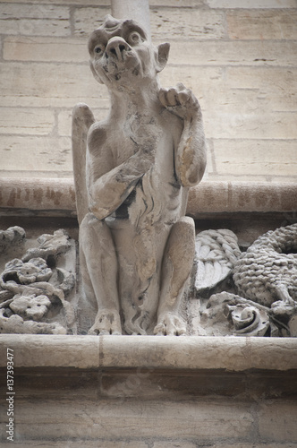 Canvas Print Gargoyle, Dijon, France