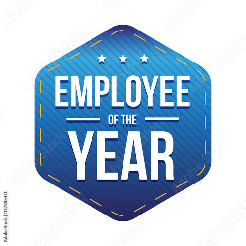 Employee of the Year vector badge