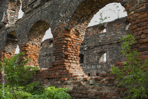 Fototapeta Naklejka Na Ścianę i Meble -  Ruiny na Wyspie Spichrzów w Gdańsku