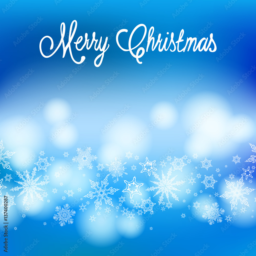 Vector card with Chrismas lights and snow Vector card with Chrismas lights and snow