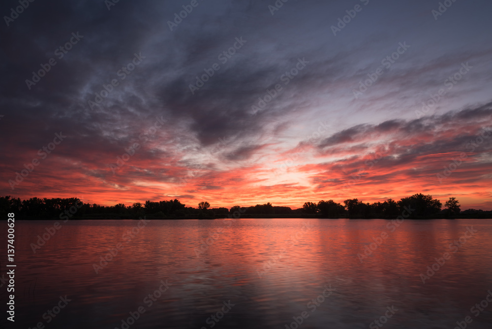 Sunrise  Over The Fishing Pond