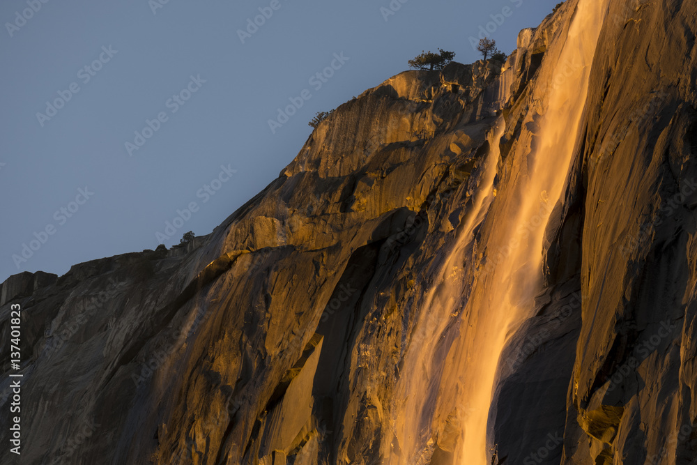 Horsetail Falls at Sunset, Yosemite