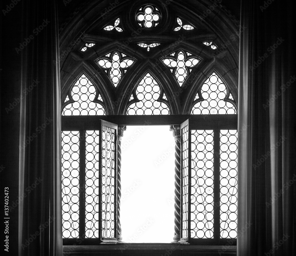 Medieval window silhouette