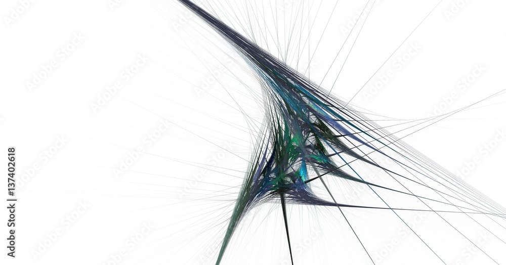 Fototapeta premium fractal intersection of lines on a white background