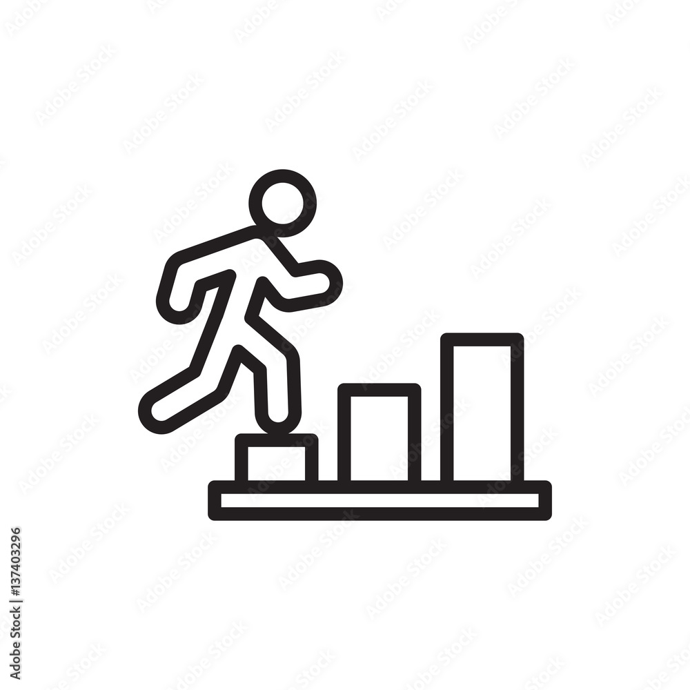 man going up icon.