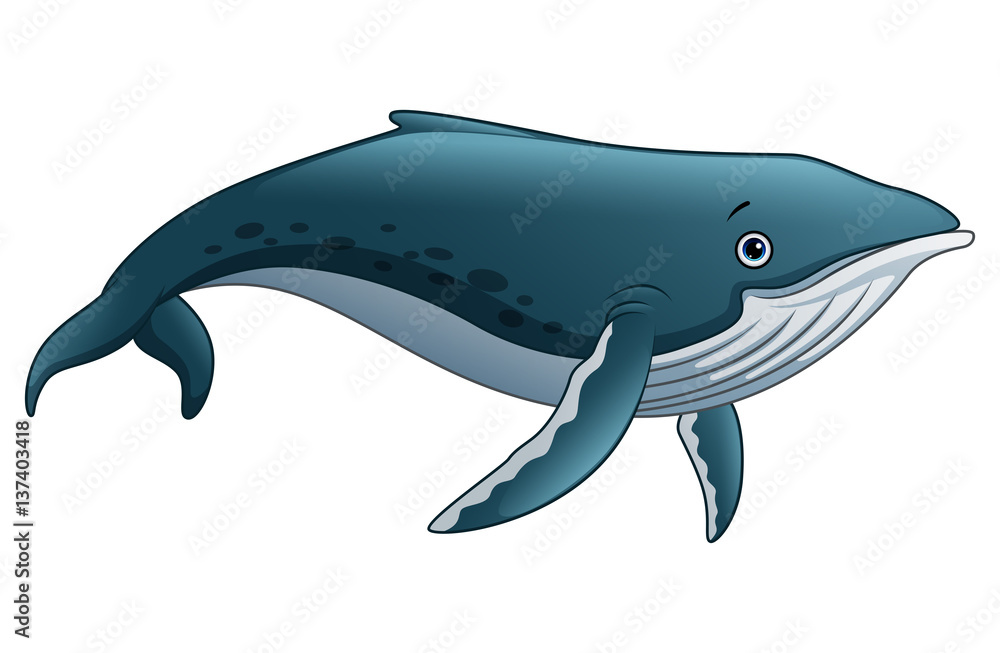 Fototapeta premium Sperm whale cartoon