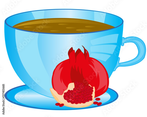 Tea with fruit garnet