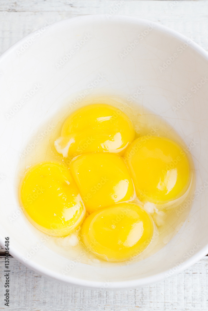 egg yolks close-up view from above egg yolks close-up view from above