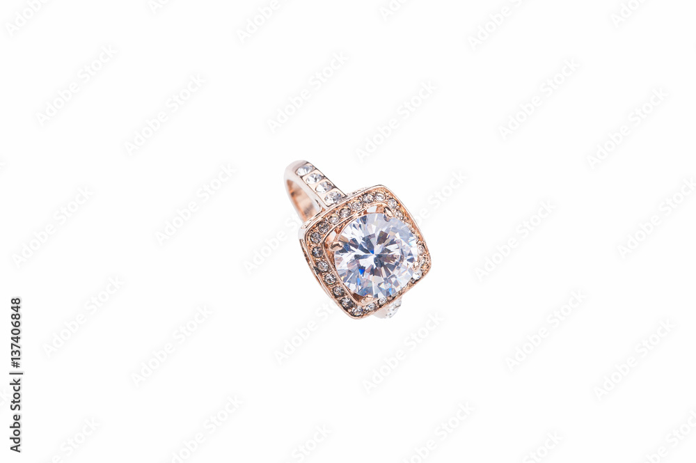 Wedding ring on white background Wedding ring on white background