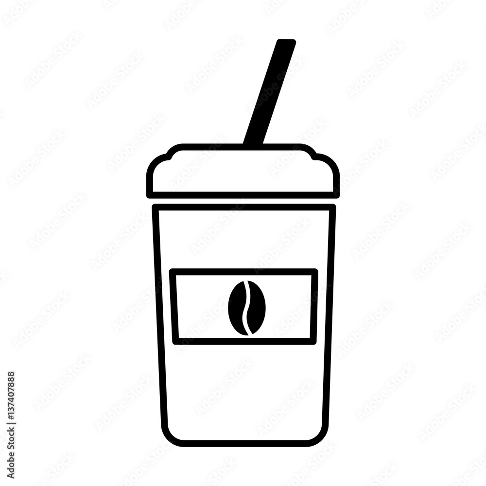 coffee glass drink isolated icon vector illustration design coffee glass drink isolated icon vector illustration design