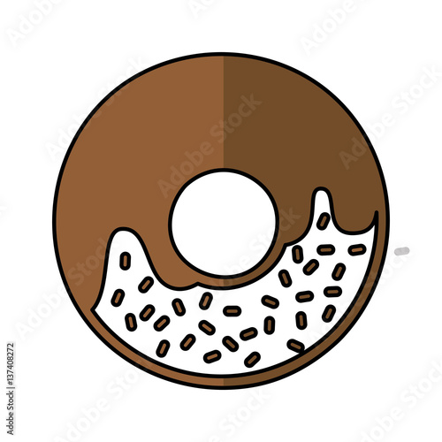 delicious sweet donut icon vector illustration design