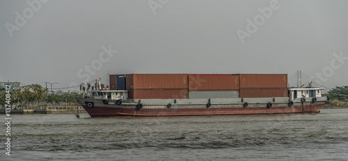 Fotografia Boats near Ho Chi Minh City port