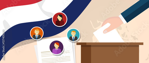 Netherland democracy political process selecting president or parliament member with election and referendum freedom to vote