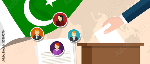 Pakistan democracy political process selecting president or parliament member with election and referendum freedom to vote