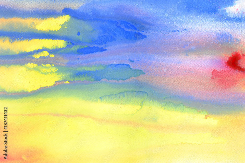 Hand painted watercolor background. Watercolor wash. abstract painting. Watercolor wash.