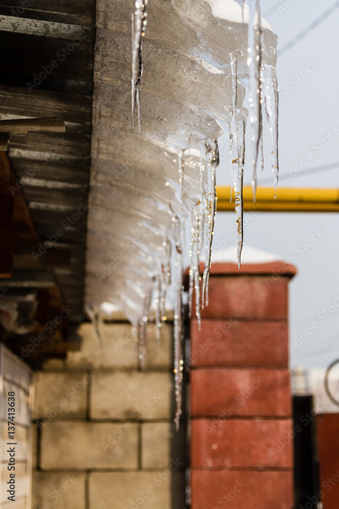 Fototapeta premium number of icicles