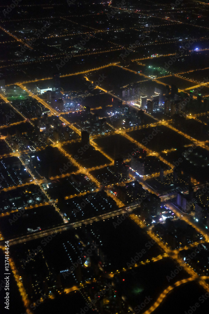 Aerial night view
