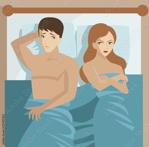 couple in bed problems sexual disfunction