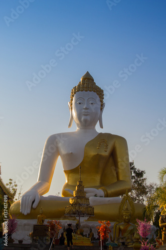 Big Buddha image style at Wat Phra That Doi Kham Chiang Mai,Thailand. © ptaa2010