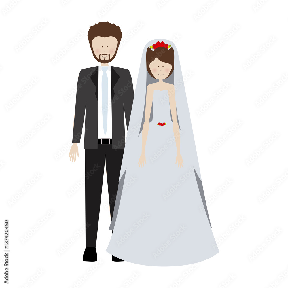 people married couple icon image, vector illustration