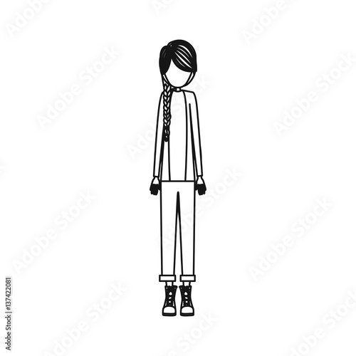 people woman icon image, vector illustration stock design