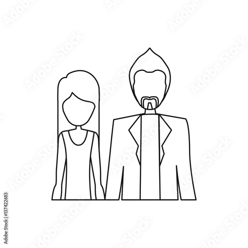 people couple together icon image, vector illustration