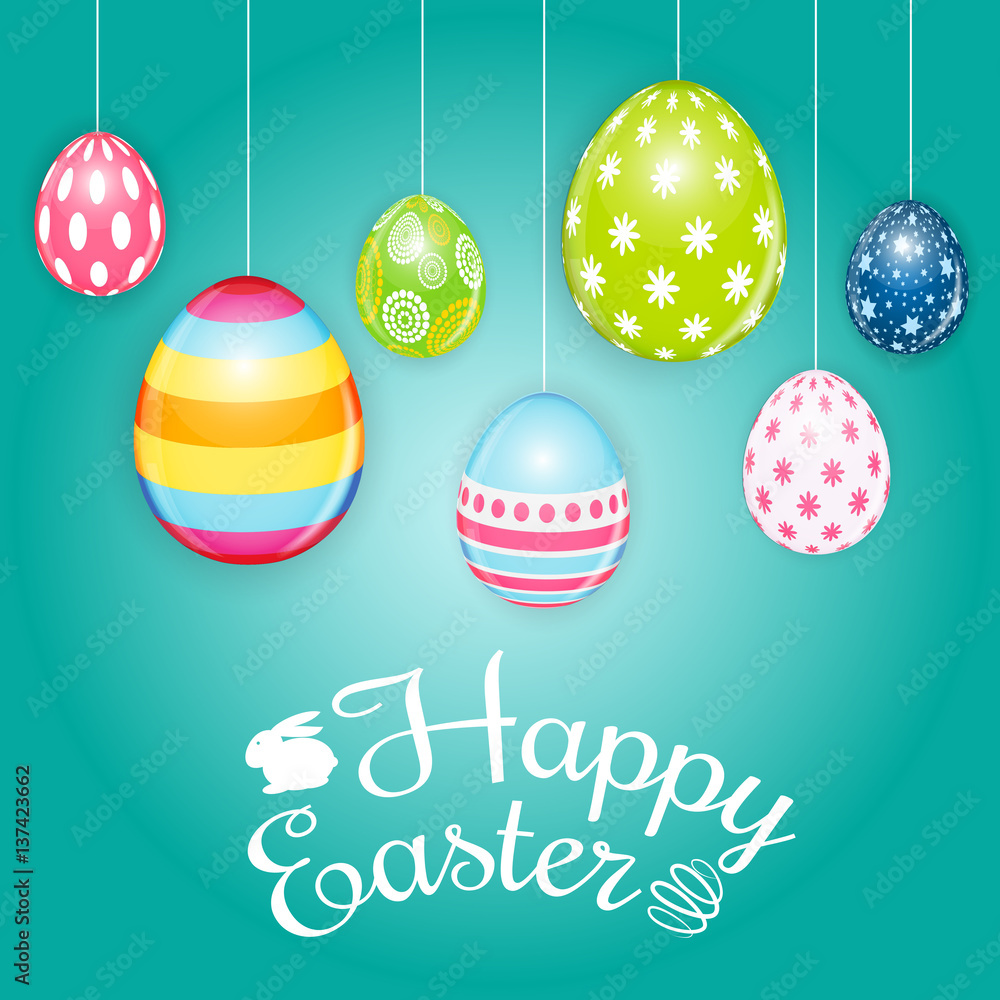 Happy Easter Spring Holiday Background Illustration Happy Easter Spring Holiday Background Illustration