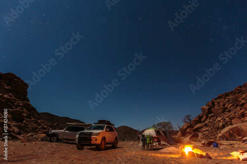 Camping unter Sternenhimmen, Doros Trockenflussbett, Damaraland, Kunene Region