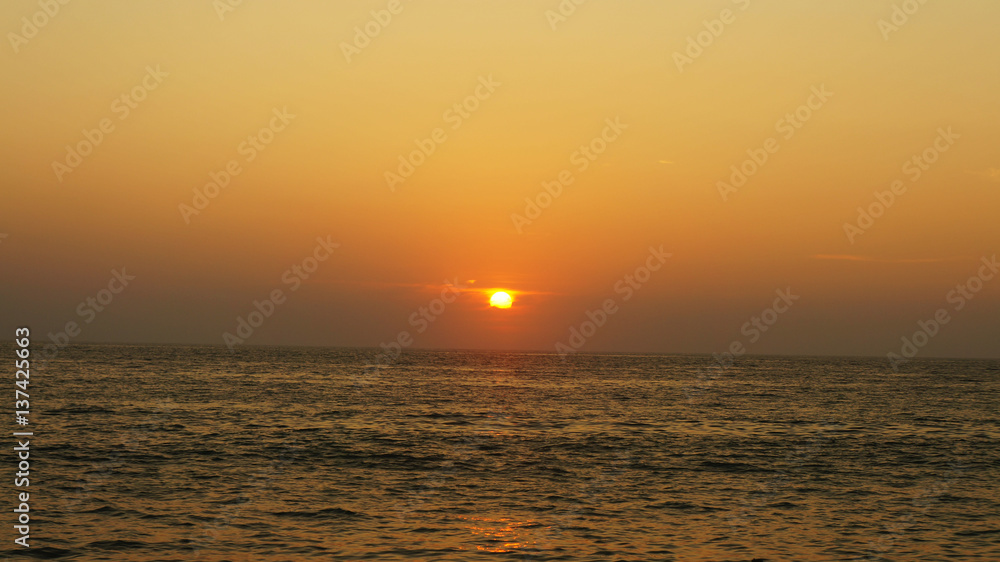 Sunset over the Indian Ocean, Karon Beach, Phuket, Thailand