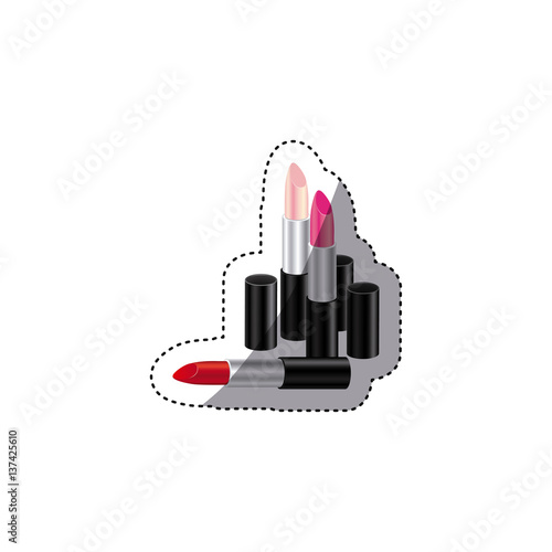lipstick of woman icon image, vector illustration design