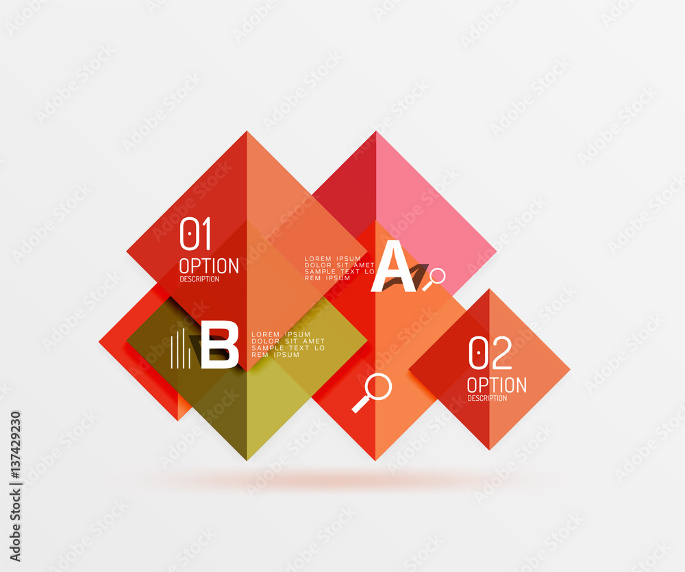 Vector square banner