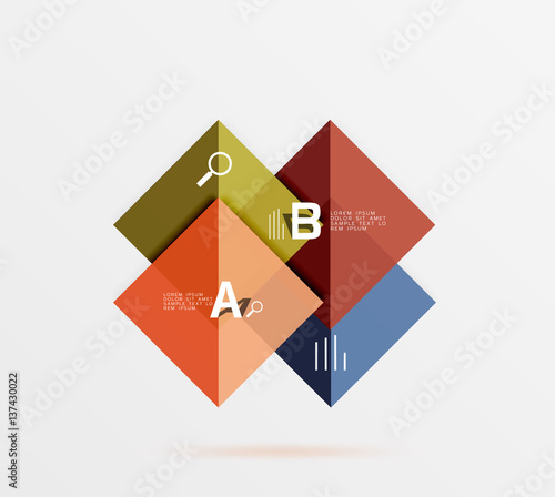 Geometric abstract background with option infographic Free Download Geometric abstract background with option infographic - GFXLoad