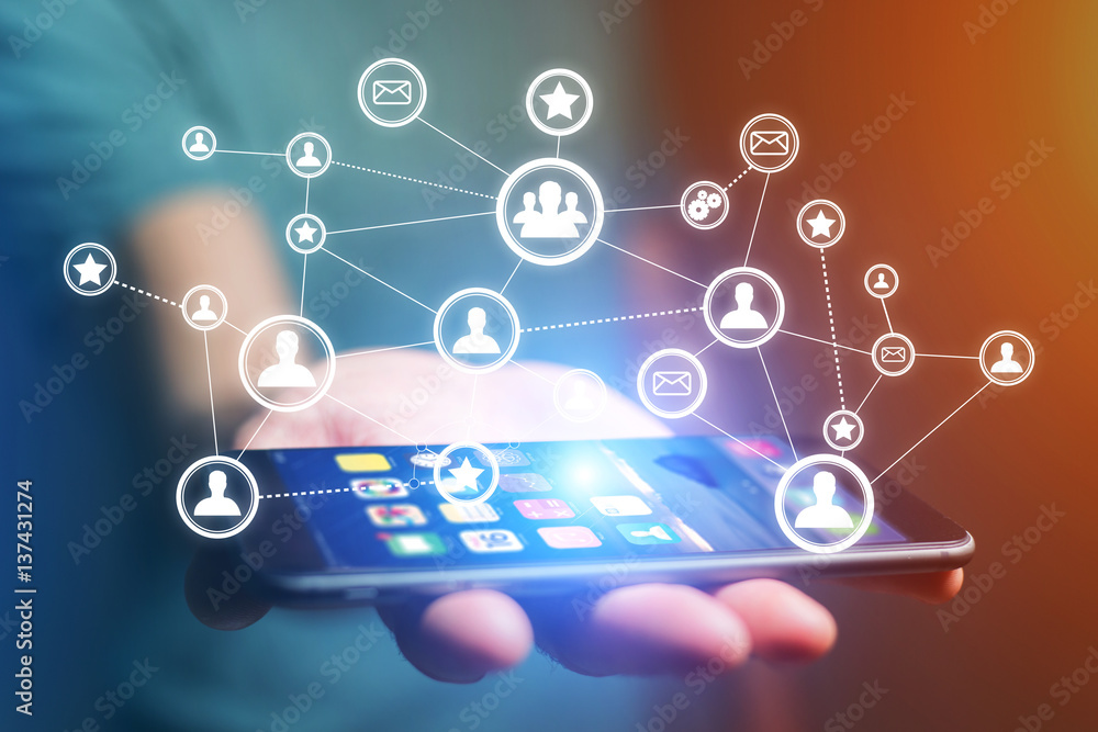 Concept of business international network interface - Technology concept