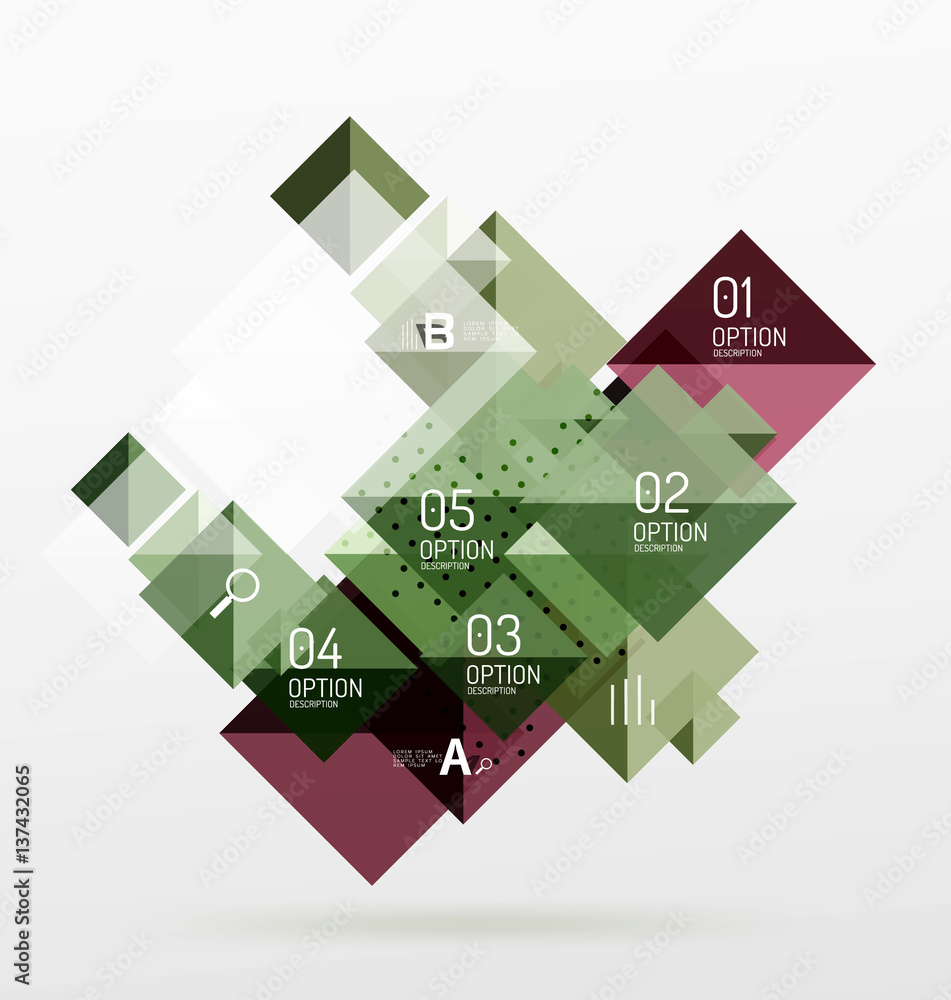 Modern square composition, abstract banner Modern square composition, abstract banner