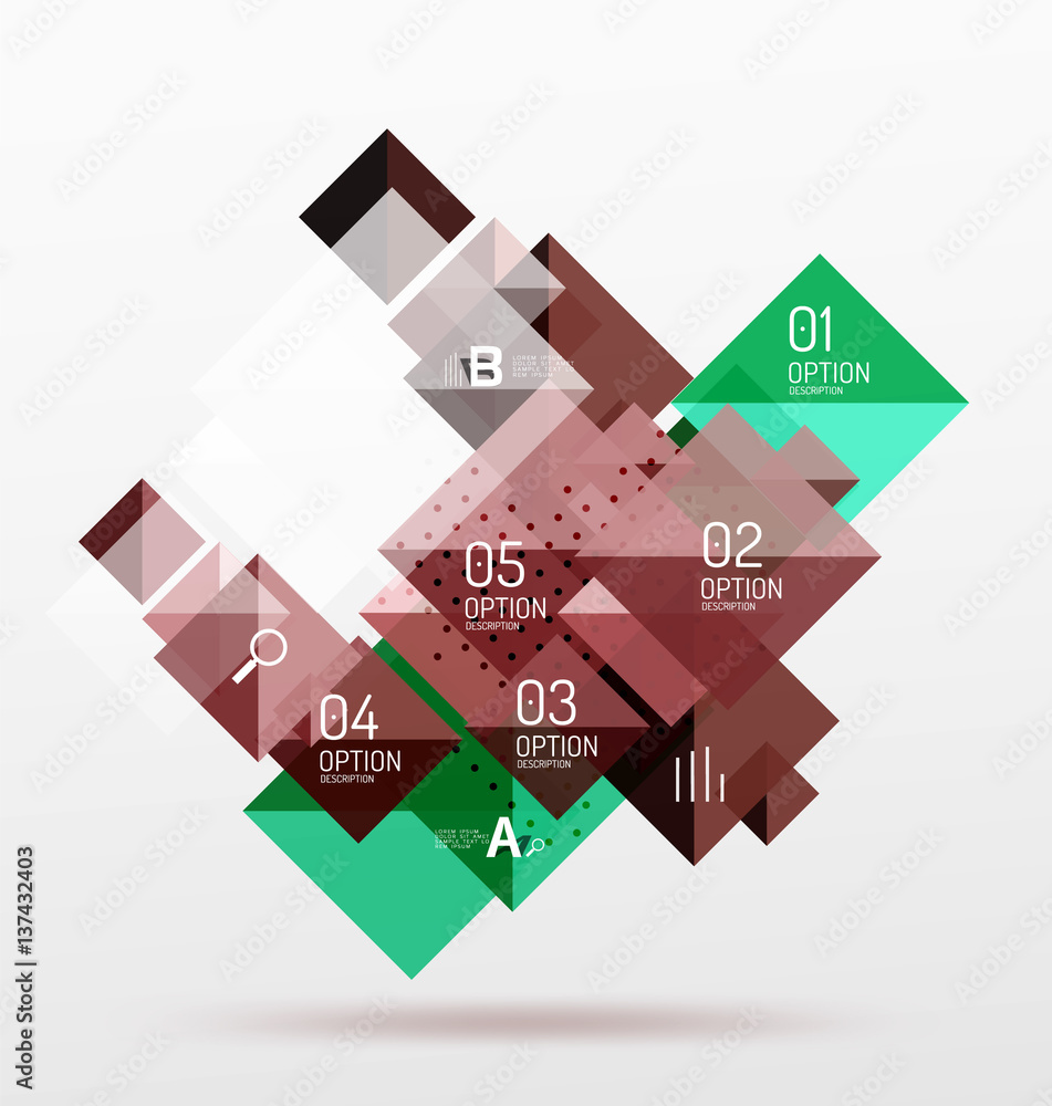 Modern square composition, abstract banner Modern square composition, abstract banner