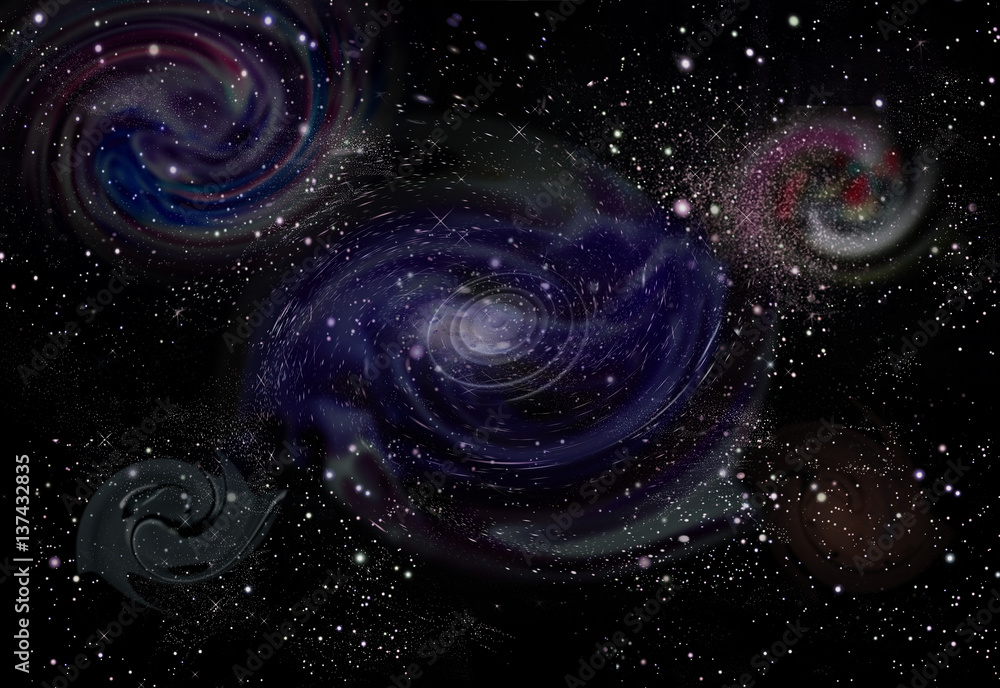 Universe, space sky, galaxy