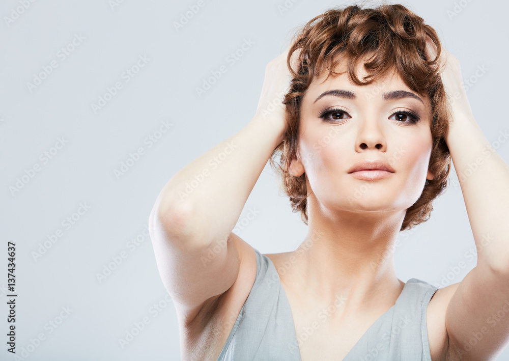 Fototapeta premium Sexy young model close up portrait.