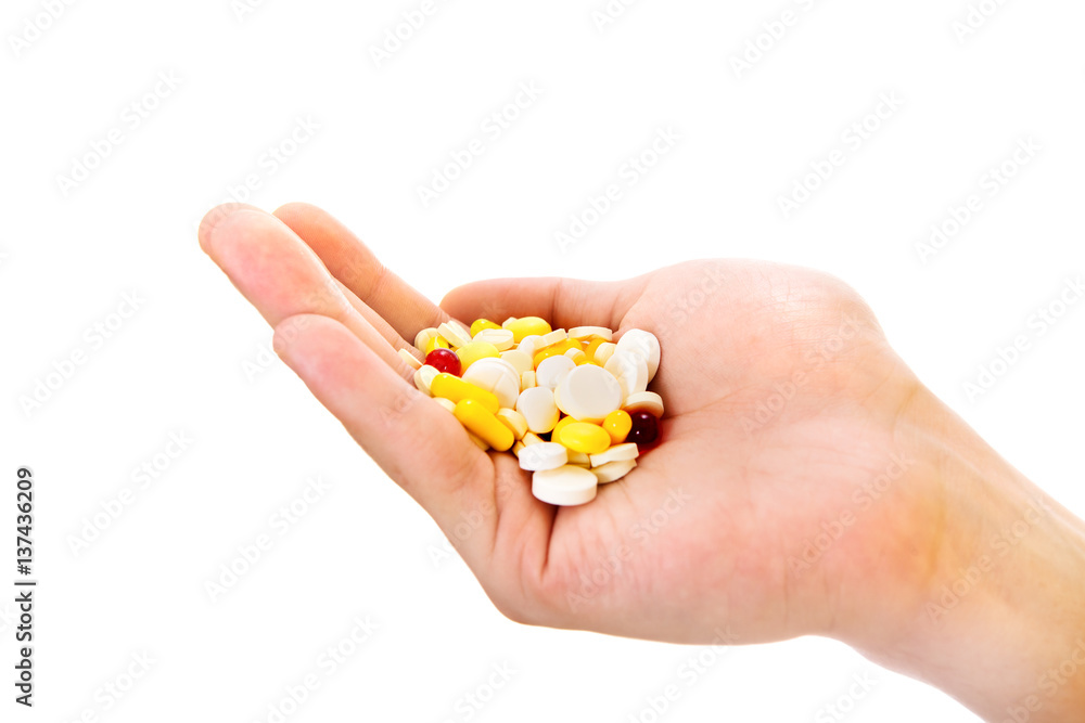 Pills in a Hand Pills in a Hand