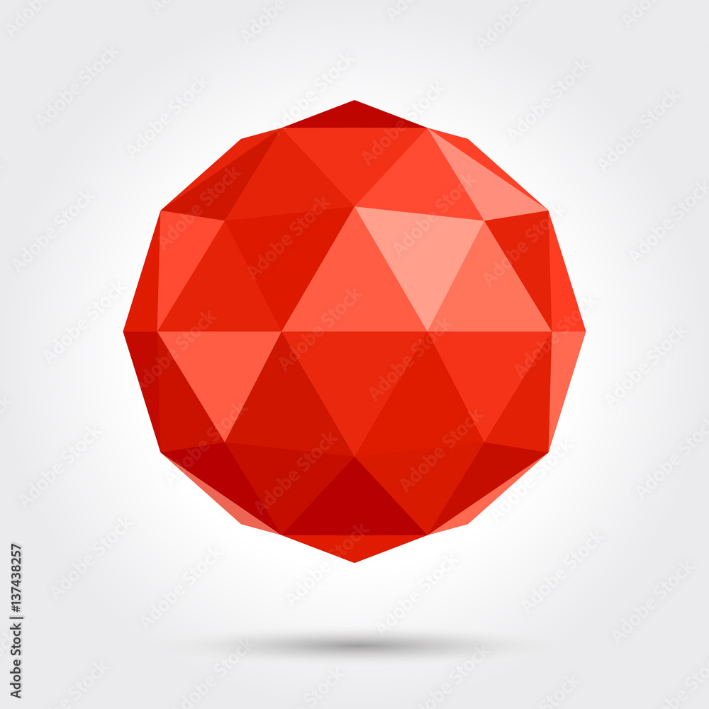 Low poly abstract sphere. Vector Low poly abstract sphere. Vector