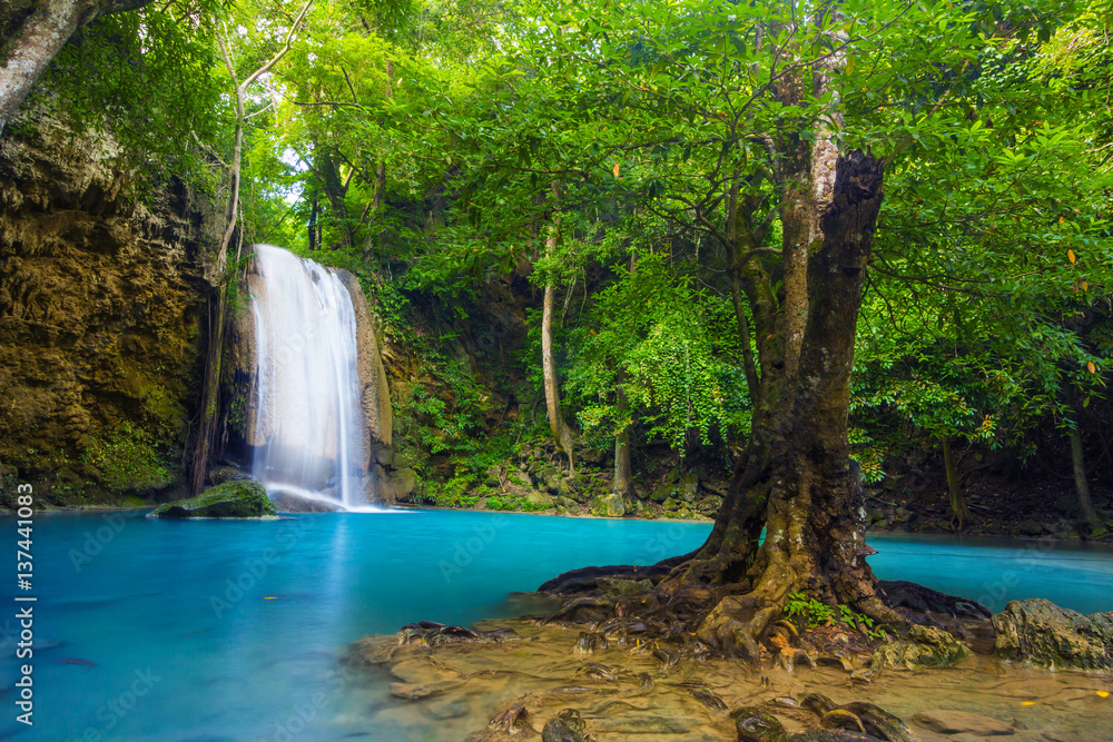 Erawan waterfall in Kanchanaburi, Thailand Erawan waterfall in Kanchanaburi, Thailand