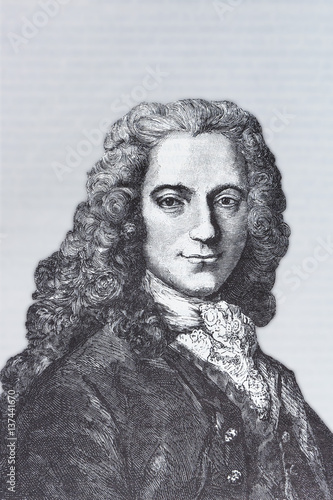 Portrait of the philosopher Francois Marie Arouet, Voltaire photo