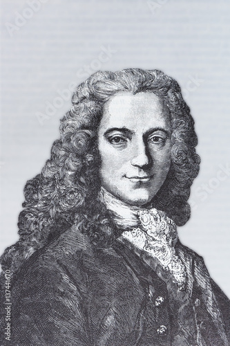 Portrait of the philosopher Francois Marie Arouet, Voltaire